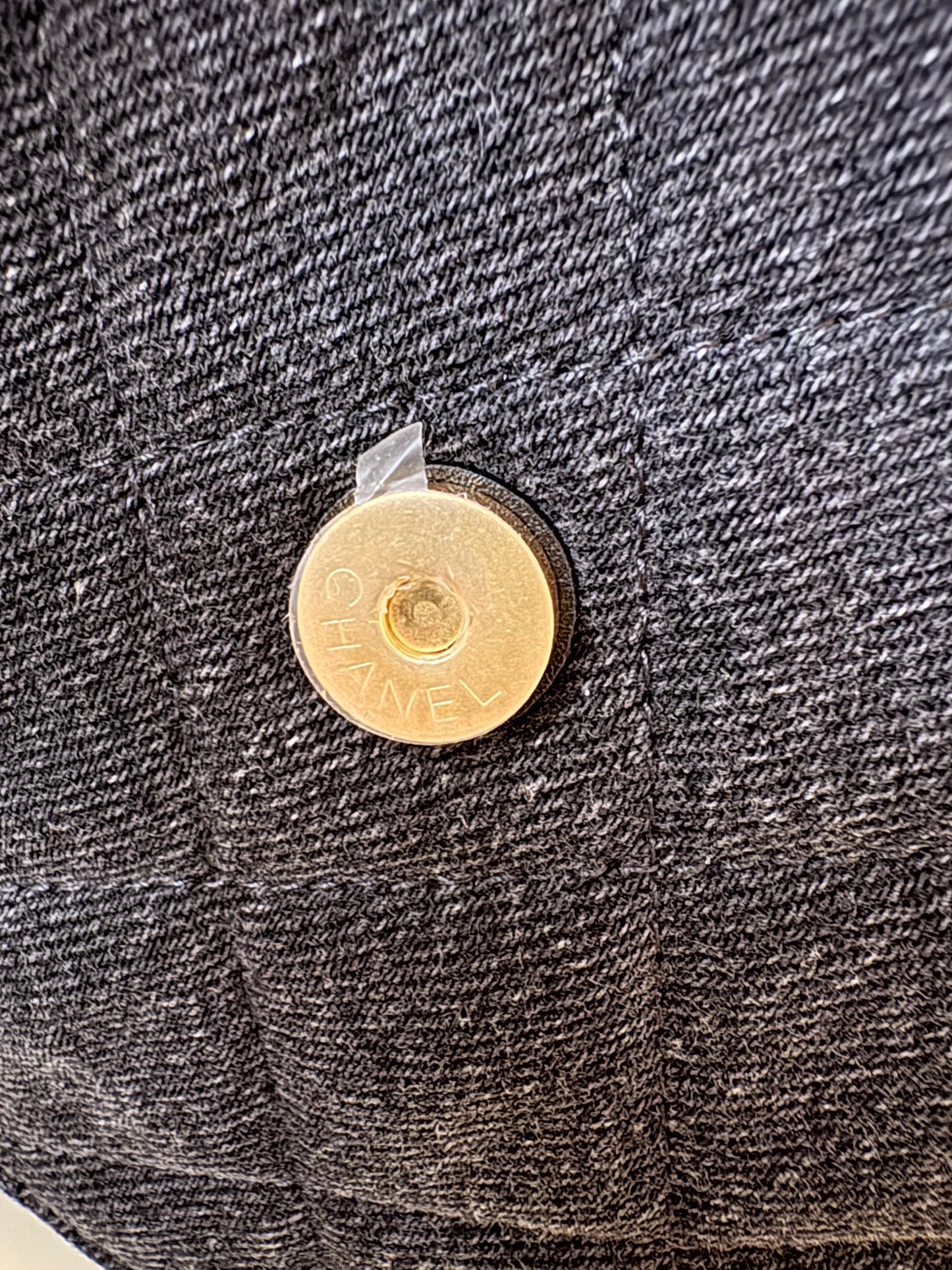 CHANEL 26P Black Washed Denim Small 25 Bag Gold Hardware