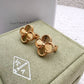 VAN CLEEF ARPELS VCA 18KT Yellow Gold Guilloche Vintage Alhambra Earrings