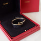 CARTIER 18KT Yellow Gold Small JUC Juste Un Clou Bracelet Size 15