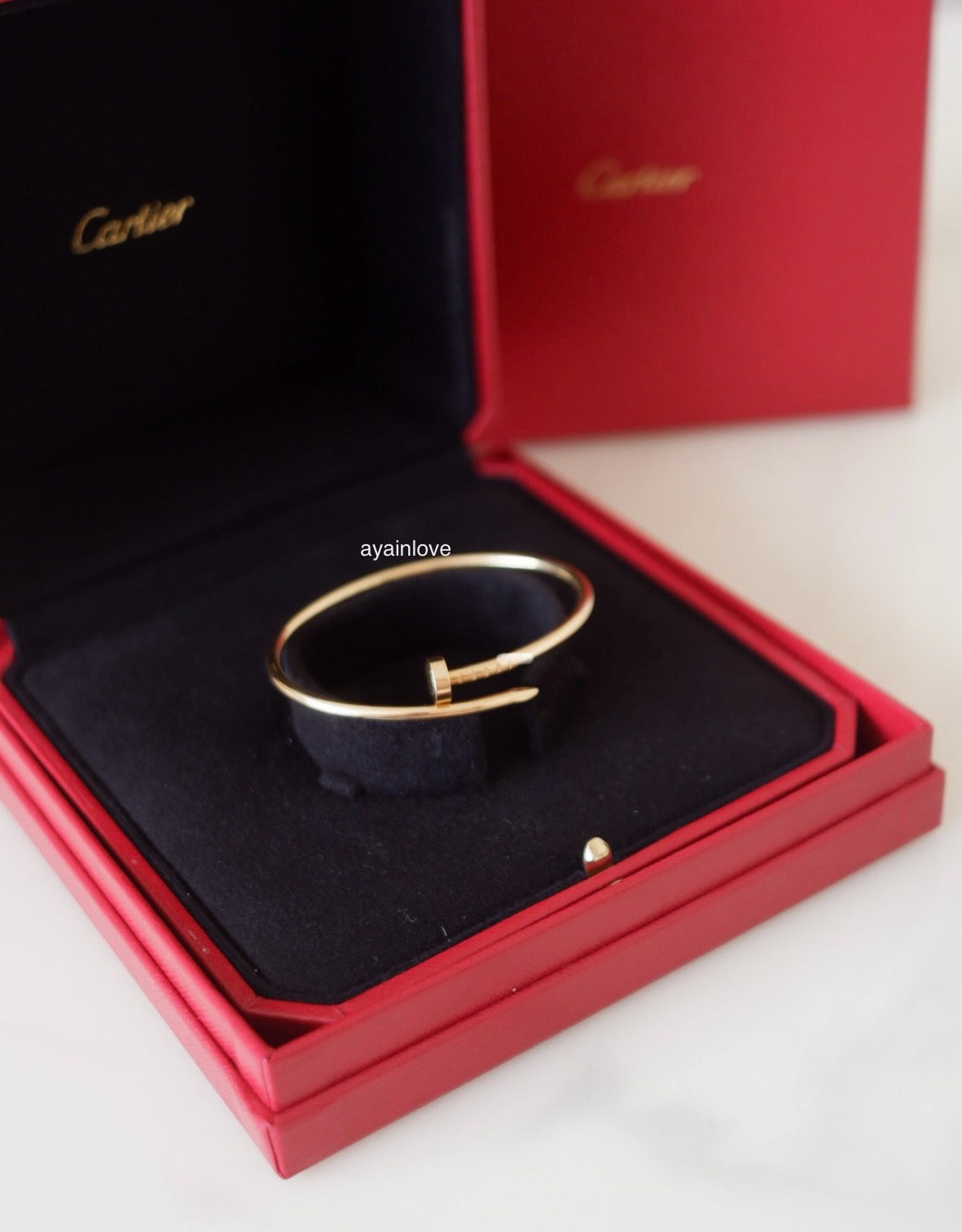 CARTIER 18KT Yellow Gold Small JUC Juste Un Clou Bracelet Size 15