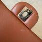 CHANEL 22S Caramel Brown Lamb Skin Rectangular Mini Light Gold Hardware