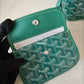 GOYARD Anjou Mini Green Goyardline Canvas/Calfskin Reversible Tote Bag