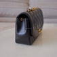 CHANEL Vintage Black Quilted Lambskin Small Diana Flap Bag 24KT Gold Plated Hardware Series 3