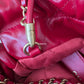 CHANEL Mini 22 Red Shiny Calf Skin Bag Gold Hardware