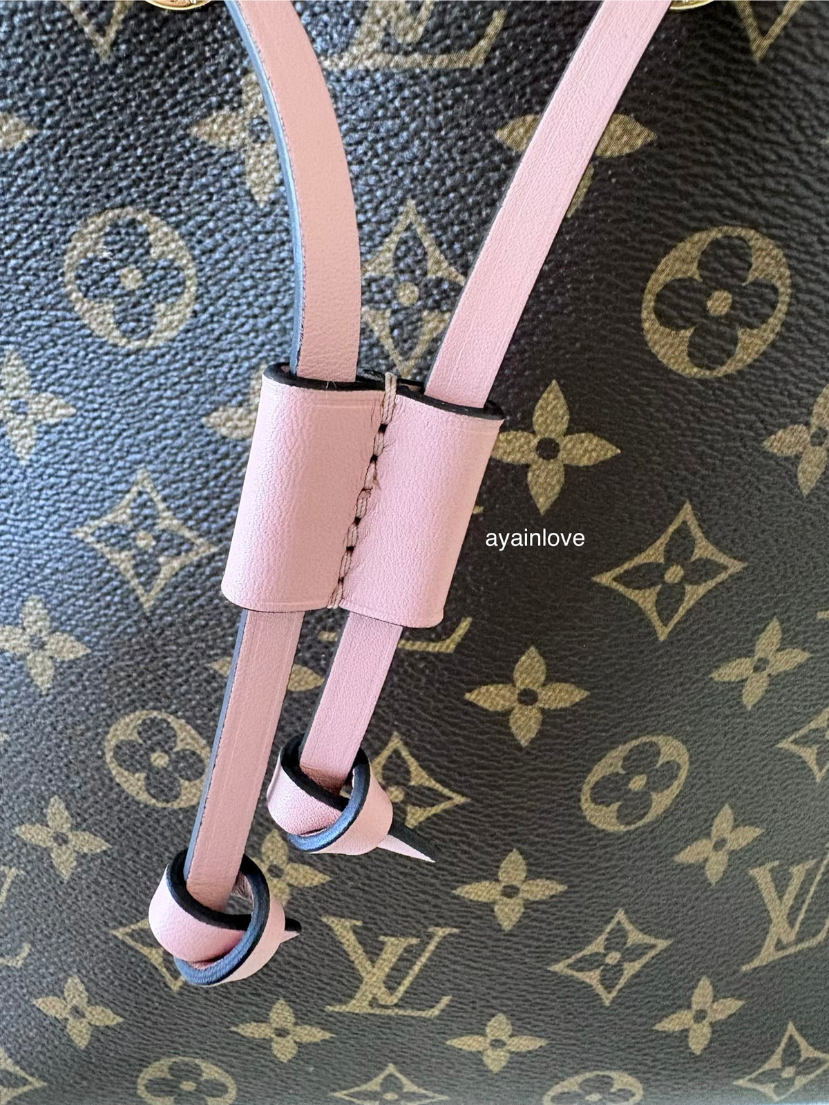 LOUIS VUITTON LV NeoNoe MM Pink Monogram Bucket Bag Gold Hardware