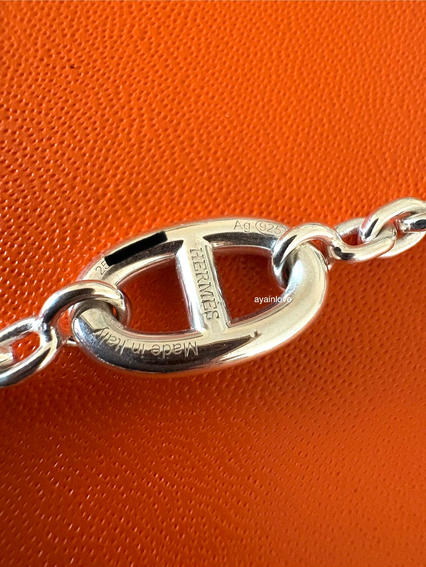 HERMES Farandole Long Necklace 80 Sterling Silver