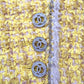 CHANEL 20P Yellow Fantasy Tweed Jacket Size 34FR