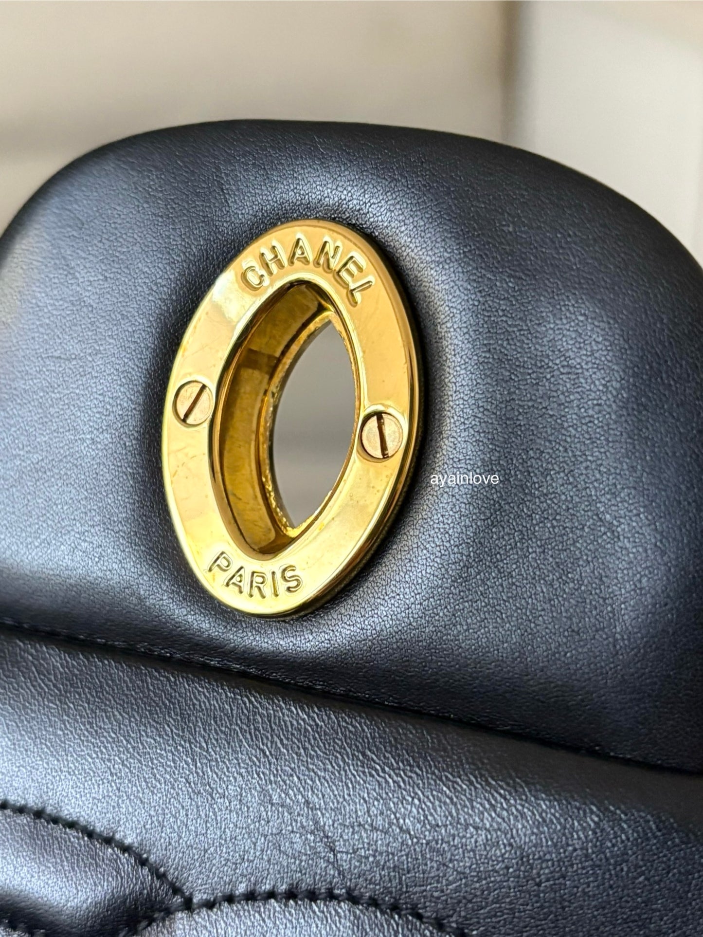 CHANEL Vintage Black Quilted Maxi XL Jumbo Classic Single Flap Oversized CC Bag 24KT Gold Plated Hardware Series 3