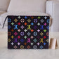 LOUIS VUITTON LV x TM Black Multicolour Rainbow Murakami Toiletry 26 Pouch