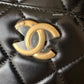CHANEL 23S Black Lambskin Pick Me Up Quilted Vanity Case Camera Bag Gold Hardware