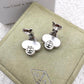 VAN CLEEF ARPELS VCA 18KT White Gold Guilloche Vintage Alhambra Earrings