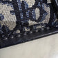 DIOR Blue Oblique Jacquard Fold Over Clutch Bag