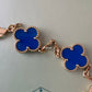 Van Cleef Arpels VCA 5 Motifs Agate Bracelet 18KT Yellow Gold Vintage Alhambra 2025