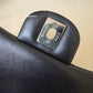 CHANEL Black Classic Quilted Square Mini Flap Bag Silver Hardware