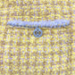 CHANEL 20P Yellow Fantasy Tweed Jacket Size 34FR