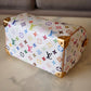 LOUIS VUITTON LV x TM White Multicolour Murakami Speedy 25 Gold Hardware