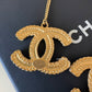 CHANEL Baroque Large CC Dangle Stud Earrings Gold Hardware