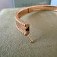 Van Cleef Arpels VCA Signature Perlee 18KT Rose Gold Bracelet Size Large