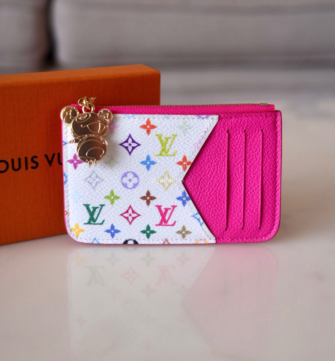 LOUIS VUITTON LV x TM Murakami Kawaii Pink Romy Cardholder