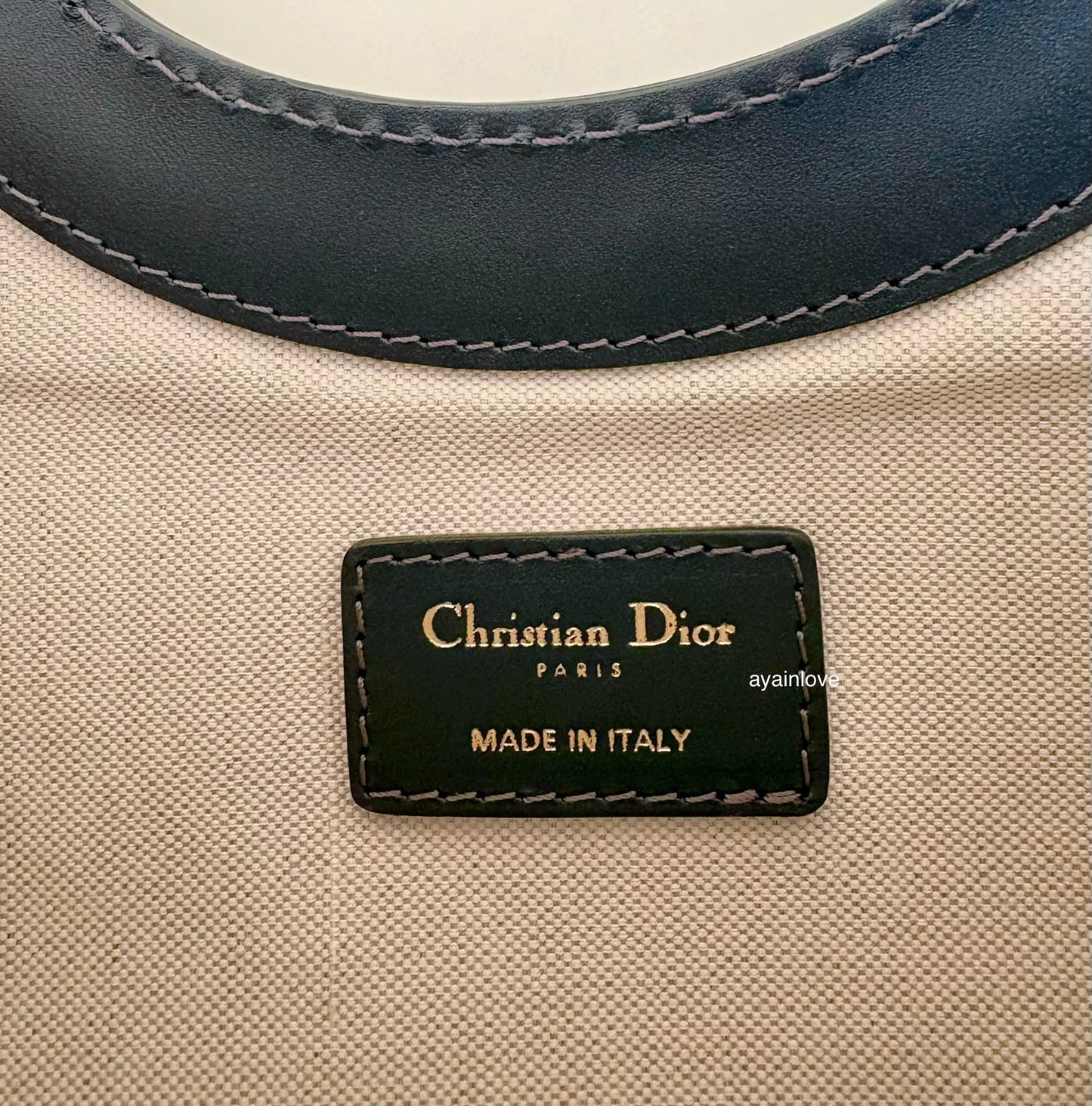DIOR Blue Oblique Jacquard Fold Over Clutch Bag