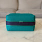 HERMES Bride-A-Brac Green Canvas Toilette Au Carre Case Small PM Palladium Hardware