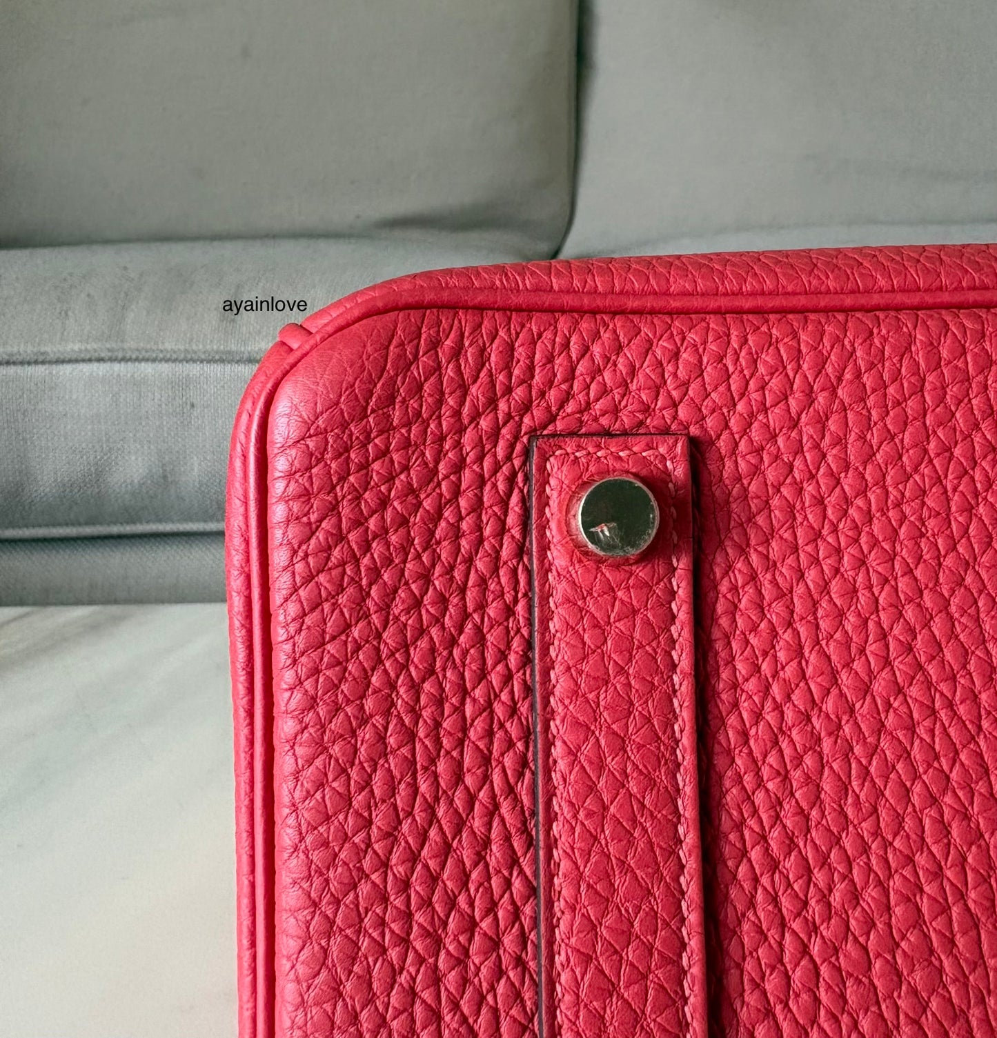 HERMES Birkin 35 Togo Rouge Pivoine Gold Hardware R Stamp