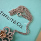 TIFFANY & CO Enchant Butterfly Key Pendant Necklace 950 Platinum White Diamonds and 18KT Rose Gold Pink Diamonds