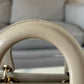 DIOR Small Lady Dior Beige Patent Cannage Calf Skin Bag