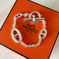 HERMES Farandole Sterling Silver Bracelet Size ST