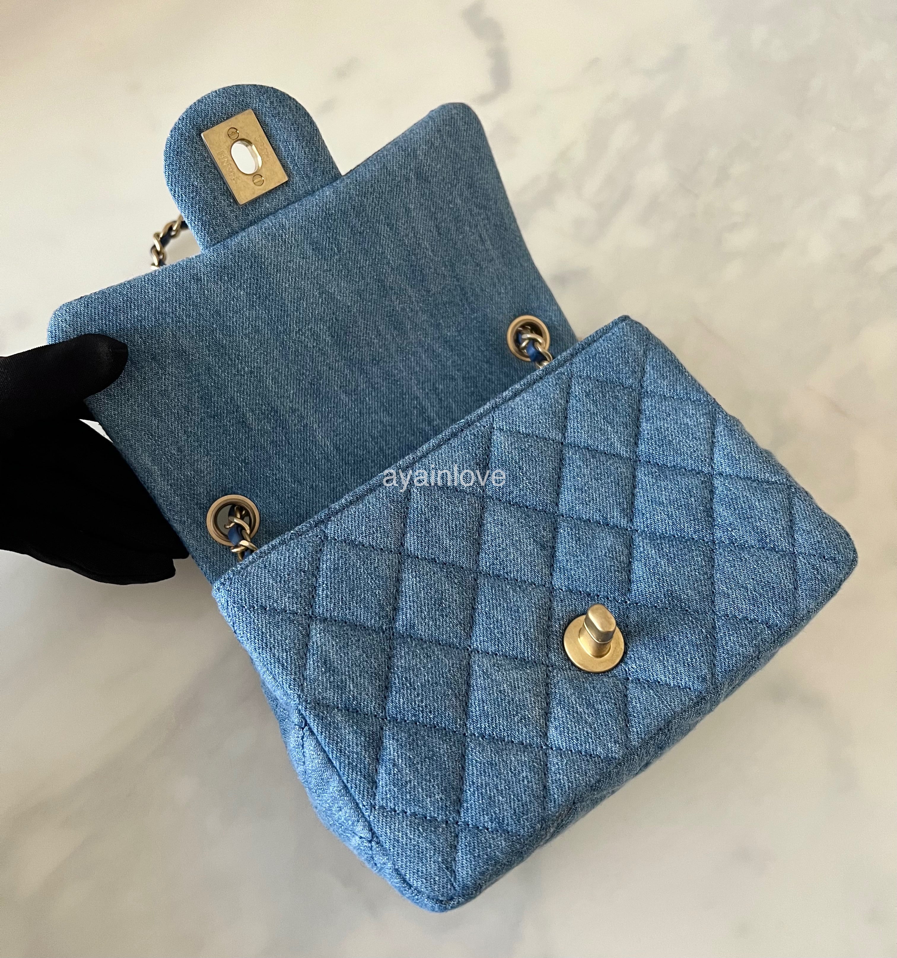 Vintage chanel outlet denim bag