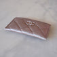 CHANEL 19S Iridescent Beige Oversized Pearly CC Flat Card Holder