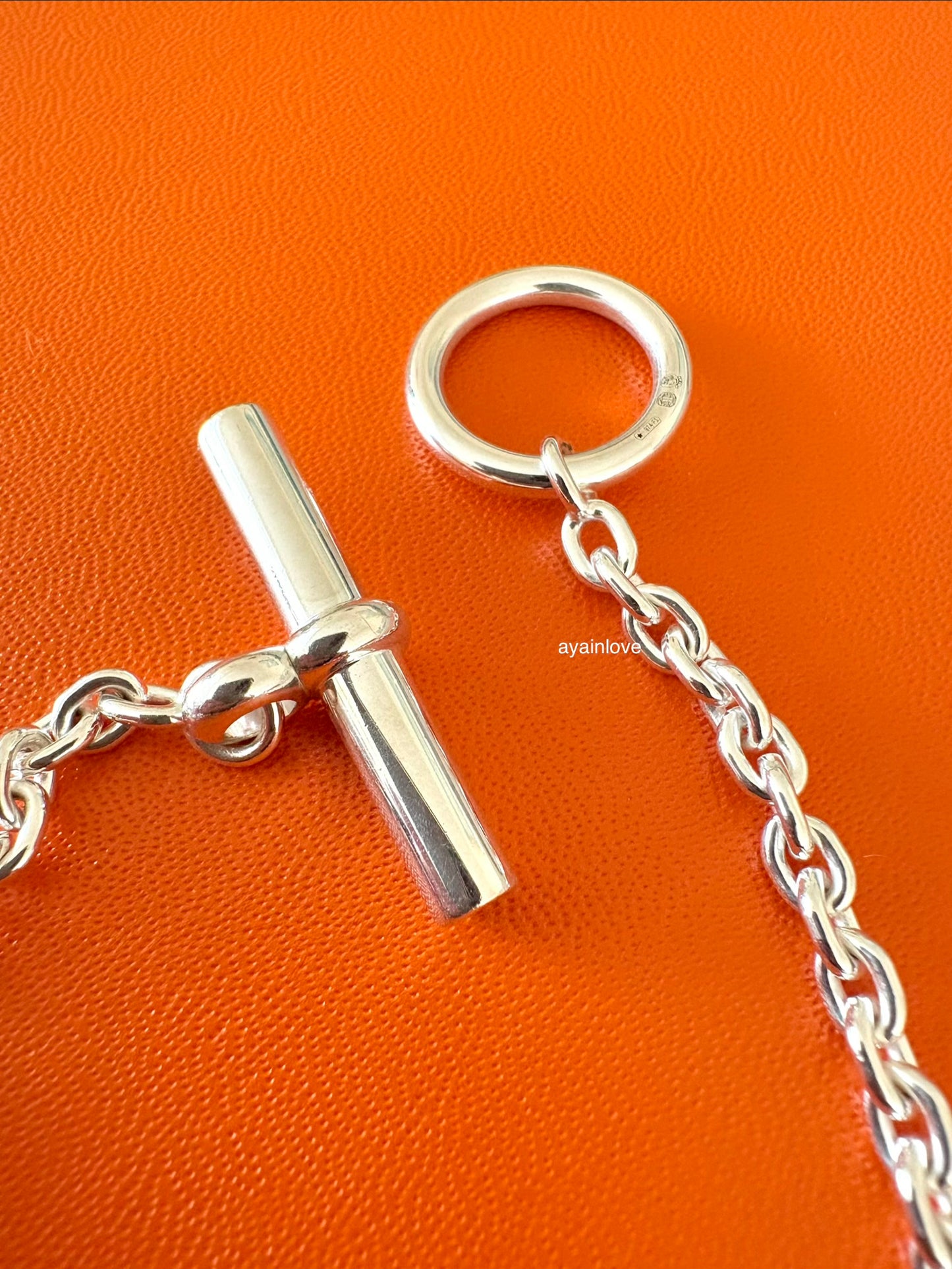 HERMES Farandole Long Necklace 80 Sterling Silver