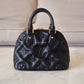 LOUIS VUITTON LV Alma BB Black Calfskin Bubblegram Bag Gold Hardware