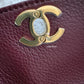 CHANEL 26S Burgundy Caviar Small Tote Urban Essential Bag Gold Hardware