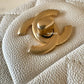 CHANEL 21S Light Beige Caviar Top Handle Rectangular Mini Bag Gold Hardware