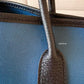 HERMES Garden Party 30 Canvas/Negonda Navy Blue/Black Bag Palladium Hardware W Stamp