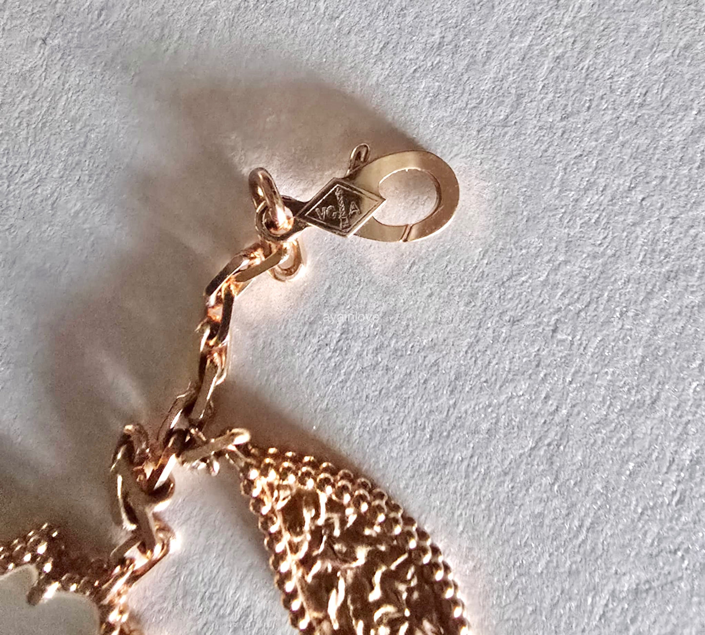 Van Cleef Arpels VCA 5 Motifs Lucky Spring Carnelian, Mother of Pearl and Onyx Bracelet 18KT Rose Gold