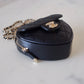 CHANEL 22S Black CC in Love Heart Small Cross-Body Bag Light Gold Hardware