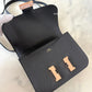 HERMES Constance Mini 18 Noir Black Epsom Rose Gold Hardware W Stamp