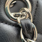 CHANEL Black Quilted Calfskin Tote Bag Classic CC Lock Silver Hardware