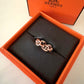HERMES Enchaine Chaine d’ Ancre 18KT Rose Gold Small Ring Size 50