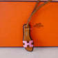 HERMES Oran Sandal Pink Brown Bag Charm