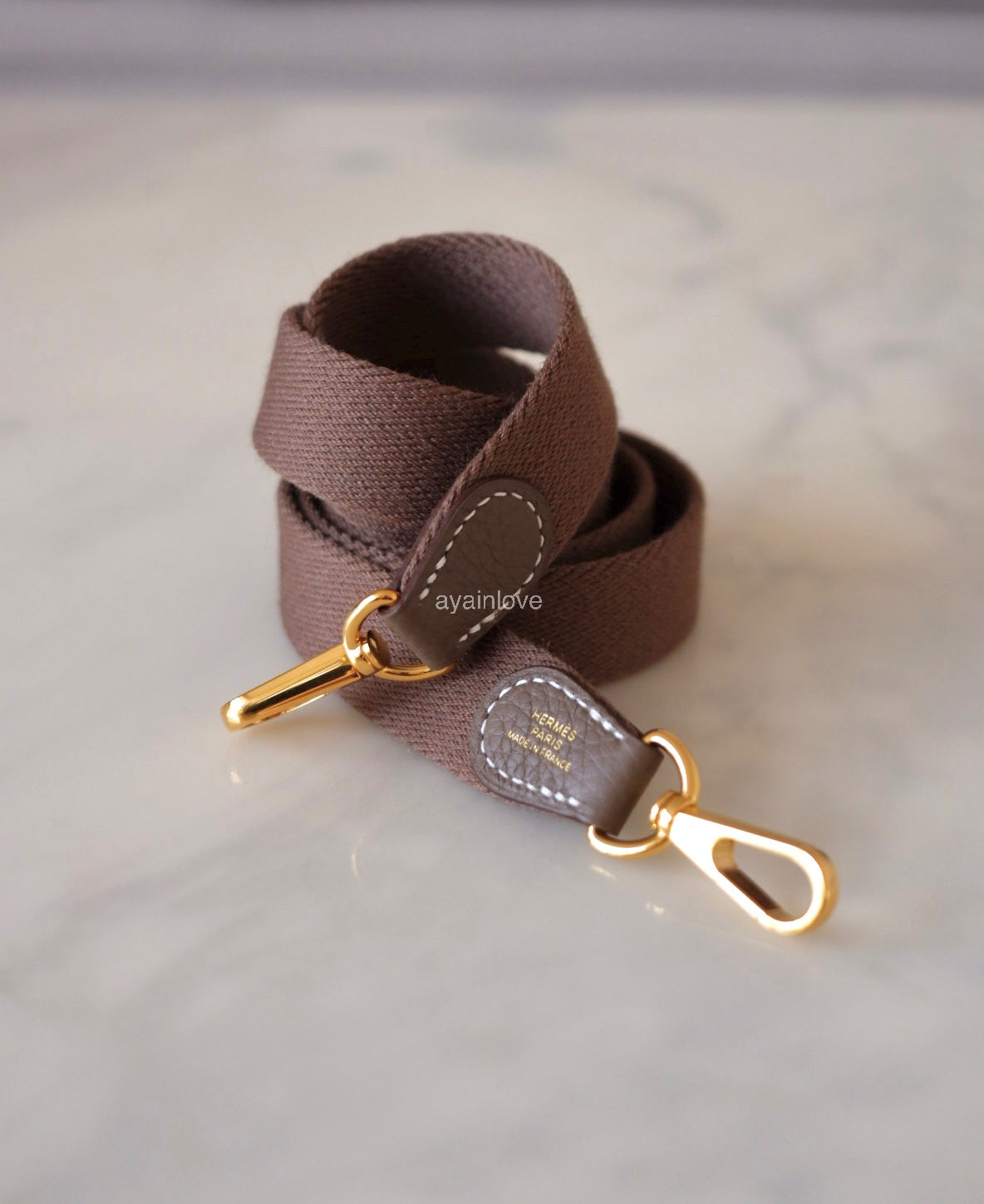 HERMES Mini Evelyne TPM 16 Amazone Etoupe Clemence Gold Hardware U Stamp