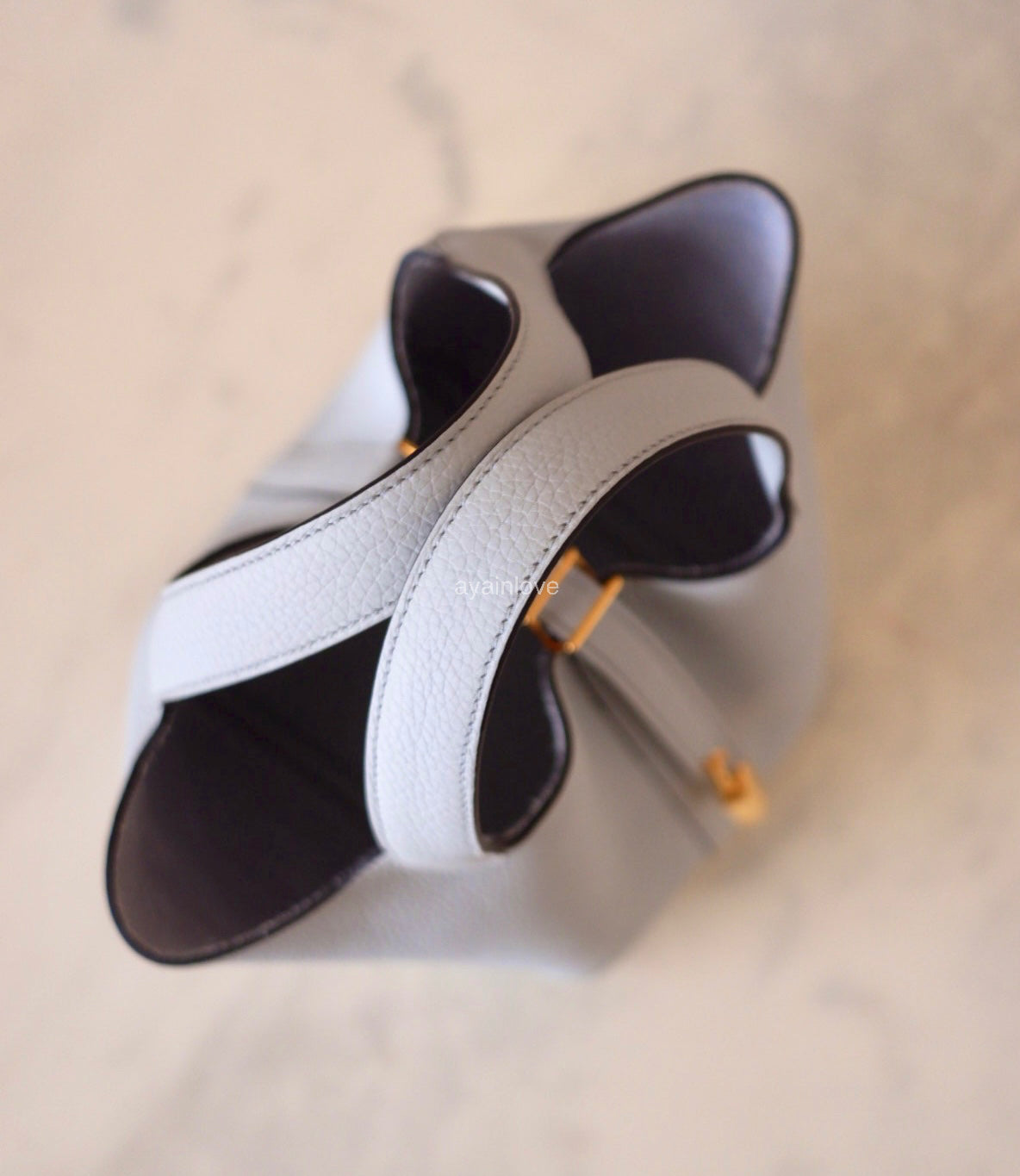 HERMES Picotin 18 Bleu Pale Taurillion Clemence Gold Hardware B Stamp