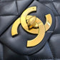 CHANEL Vintage Black Quilted Maxi XL Jumbo Classic Single Flap Oversized CC Bag 24KT Gold Plated Hardware Series 3
