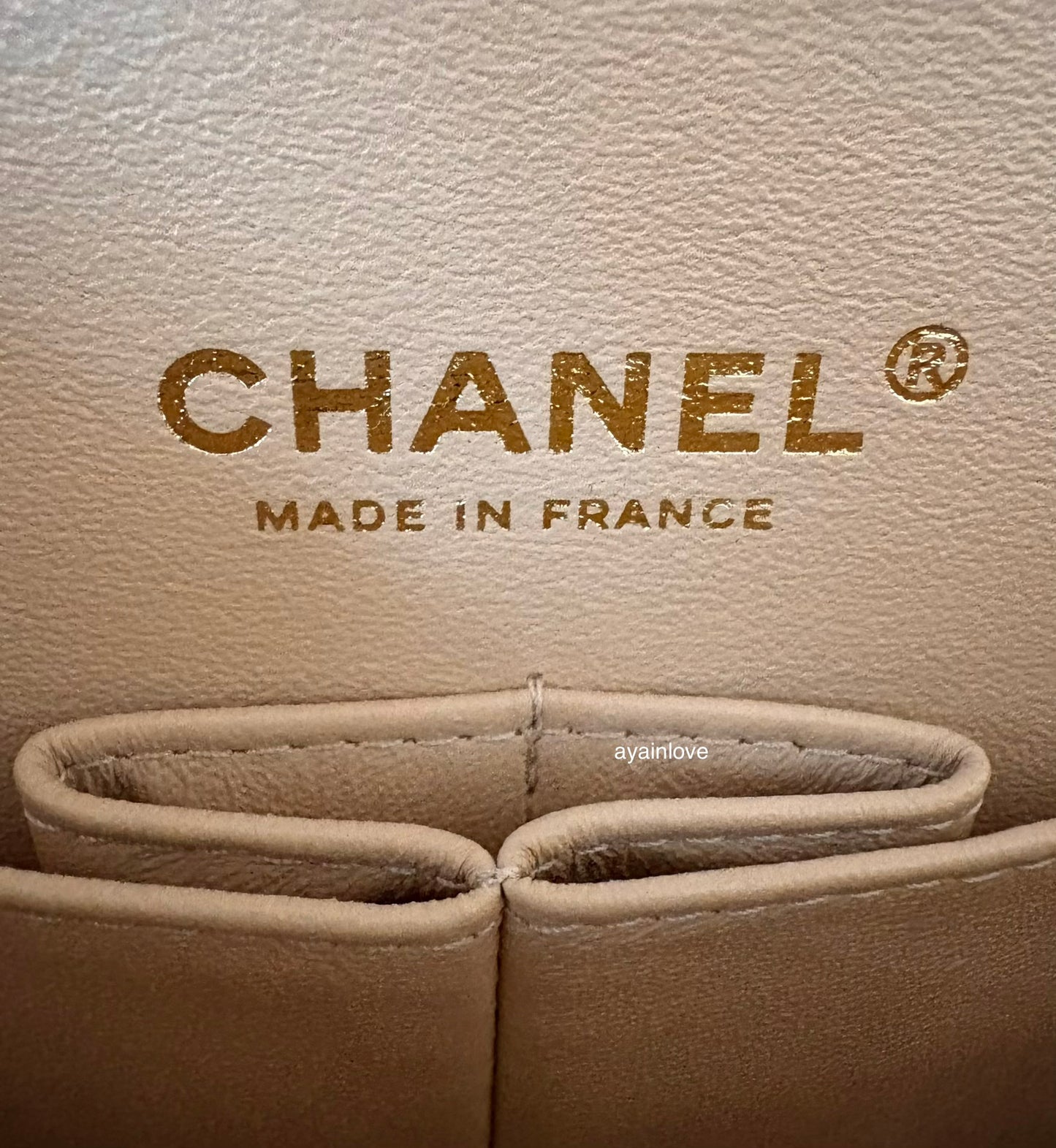 CHANEL Beige Clair Caviar Small Classic Flap Bag Gold Hardware