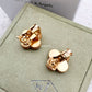 VAN CLEEF ARPELS VCA 18KT Yellow Gold Guilloche Vintage Alhambra Earrings