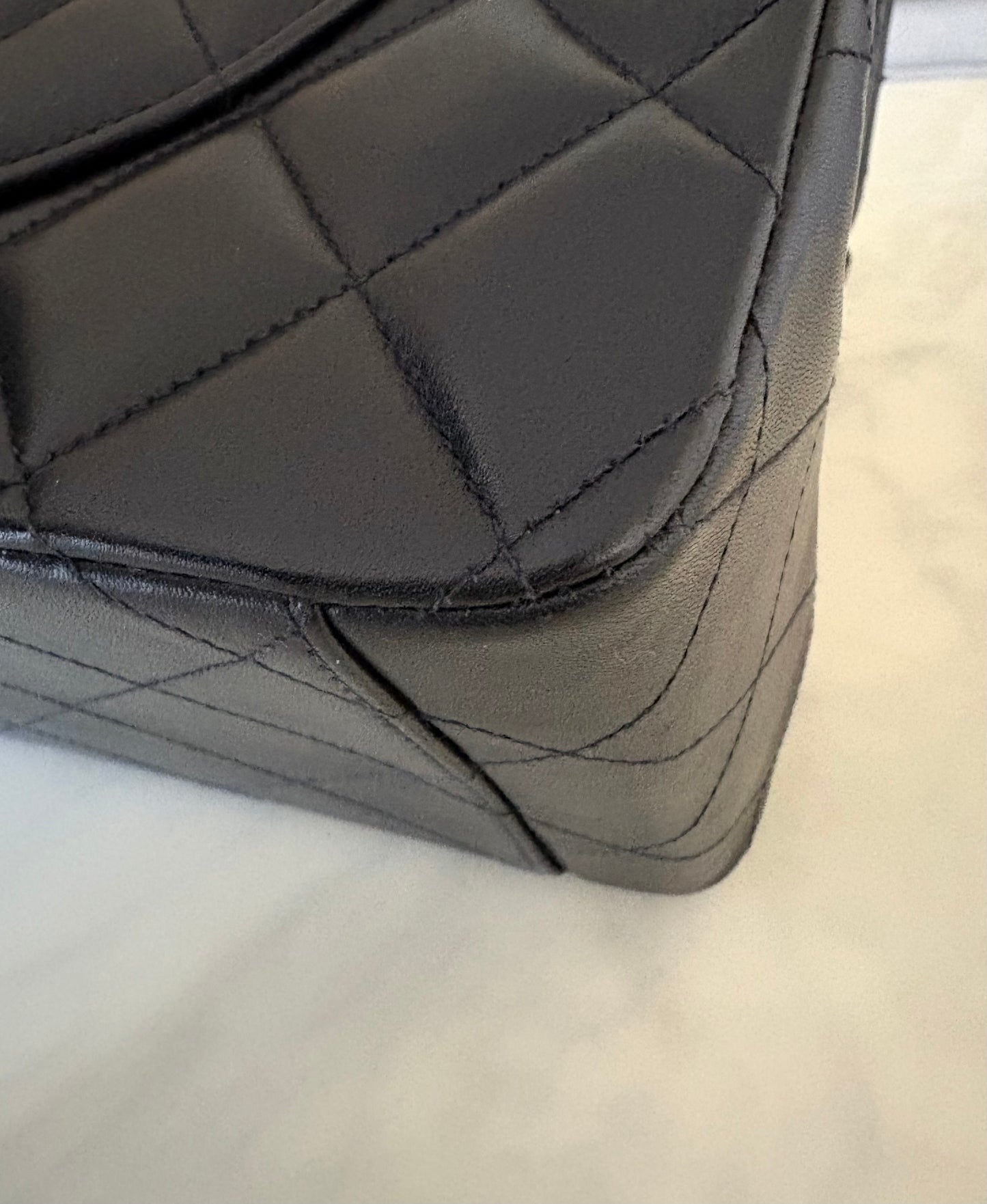 CHANEL Vintage Black Quilted Maxi XL Jumbo Classic Single Flap Oversized CC Bag 24KT Gold Plated Hardware Series 3