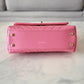 CHANEL Pink Caviar Chevron Small Coco Handle 24 cm Light Gold Hardware