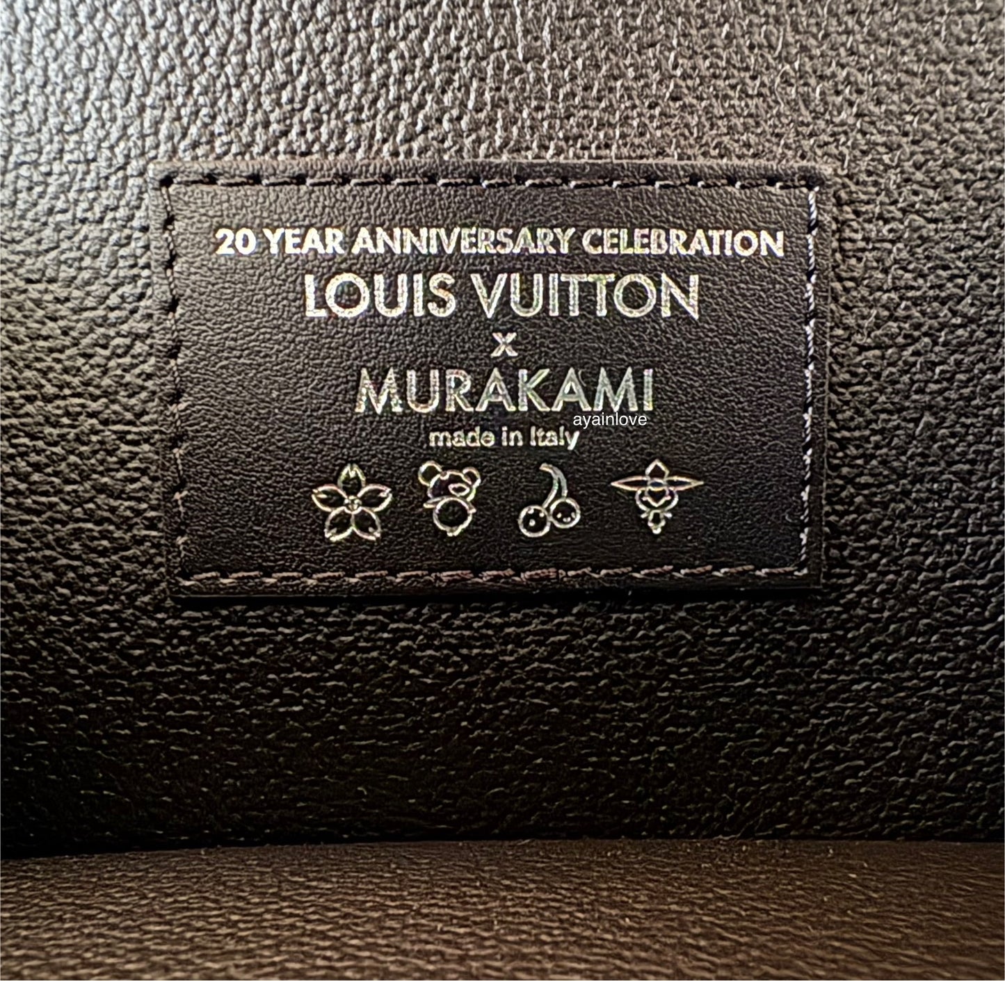 LOUIS VUITTON LV x TM Black Multicolour Murakami Rainbow Nice Mini Bag